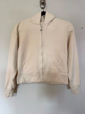 Uniqlo Cropped Zip-up Cotton Sweatshirt